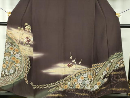 平和屋着物●豪華色留袖　絞り　松竹梅　辻が花　暈し染め　金彩　正絹　逸品　DABI6241ps