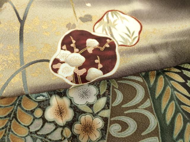 平和屋着物●豪華色留袖　絞り　松竹梅　辻が花　暈し染め　金彩　正絹　逸品　DABI6241ps