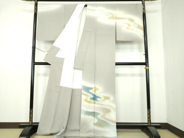 平和屋着物●京友禅の第一人者　松井青々　訪問着　霞文　暈し染め　金彩　京都きもの友禅扱い　正絹　逸品　DABI6245ps