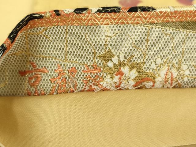 平和屋着物▼六通柄袋帯　唐織　壱阡八百口織　京都葵まつり　金糸　正絹　逸品　DABI6250ps