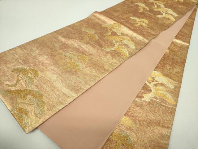 平和屋着物▼六通柄袋帯　老松　金銀糸　引箔　正絹　逸品　DABI6272ps