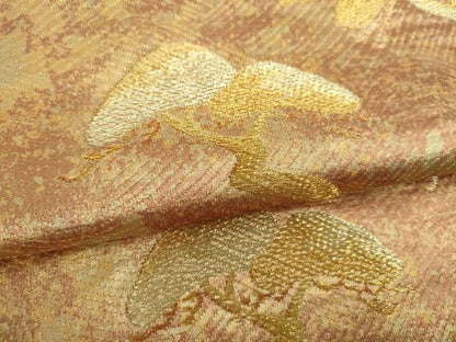 平和屋着物▼六通柄袋帯　老松　金銀糸　引箔　正絹　逸品　DABI6272ps