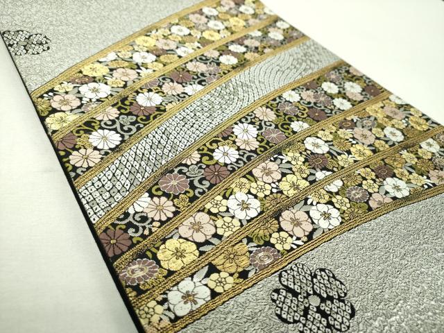 平和屋着物▼六通柄袋帯　唐織　吉祥花文　金銀糸　正絹　逸品　DABI6275ps