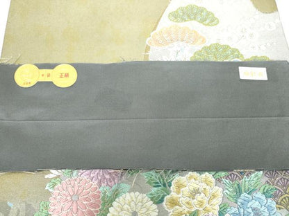 平和屋着物▼西陣　とみや織物謹製　とみや帯　六通柄袋帯　唐織　花雅粧　引箔　証紙付き　正絹　逸品　DABI6280ps