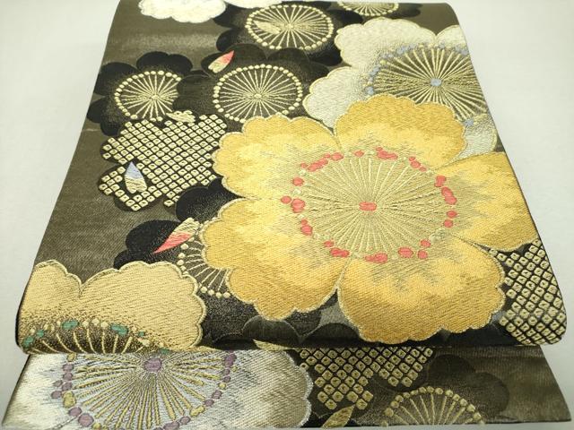 平和屋着物▼六通柄袋帯　舞桜　金銀糸　やまと誂製　正絹　逸品　DABI6301ps