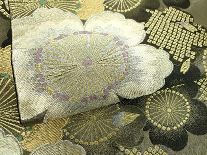 平和屋着物▼六通柄袋帯　舞桜　金銀糸　やまと誂製　正絹　逸品　DABI6301ps