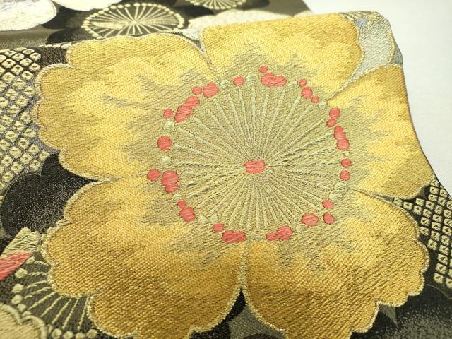 平和屋着物▼六通柄袋帯　舞桜　金銀糸　やまと誂製　正絹　逸品　DABI6301ps