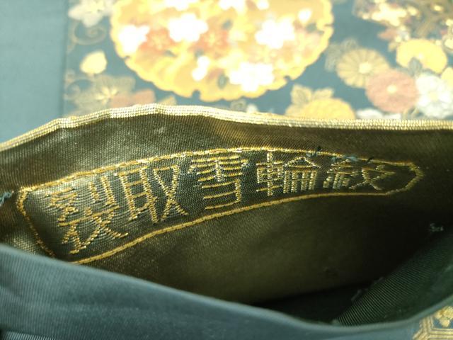 平和屋着物▼六通柄袋帯　唐織　平文金　裂取雪輪紋　金銀糸　正絹　逸品　DABI6306ps