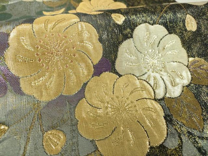 平和屋着物▼六通柄袋帯　辻が花　金銀糸　引箔　正絹　逸品　DABI6352ps