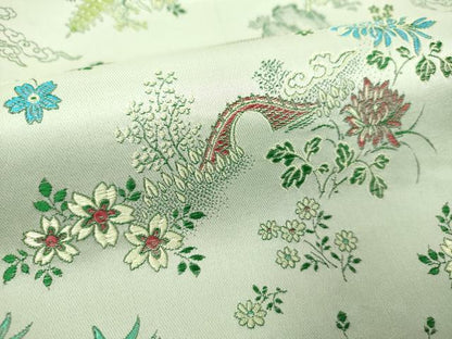平和屋着物▼つけ帯　風景花文　正絹　逸品　DABI6356ps