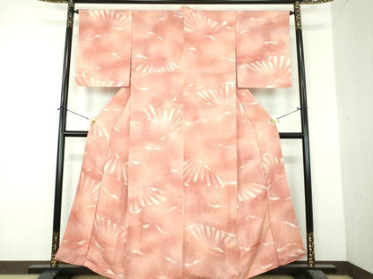 平和屋着物●上質な小紋　地紋起こし　ろうけつ染め　松文　暈し染め　正絹　逸品　DABI6380ps