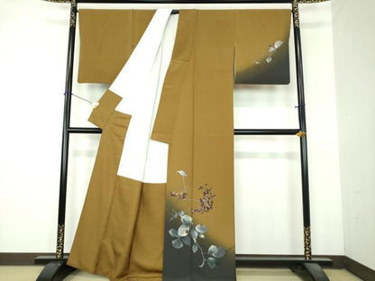 平和屋着物●染色作家　草野一騎　訪問着　手描き　南天文　暈し染め　正絹　逸品　DABI6381ps