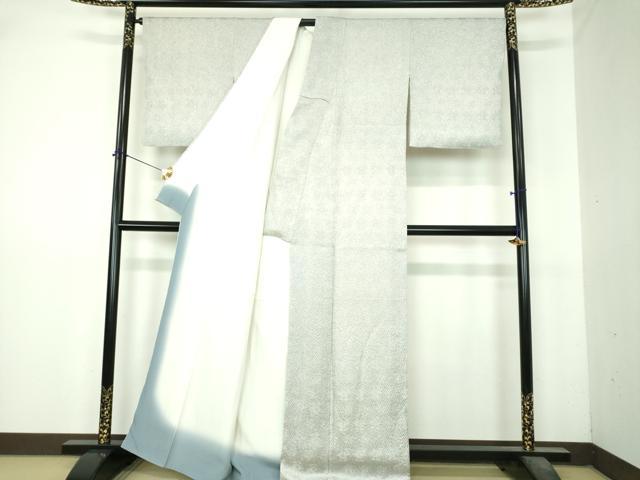 平和屋着物●名門　藤娘きぬたや・総絞り　杢目絞り　小紋　正絹　逸品　DABI6382ps