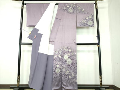 平和屋着物●訪問着　作家物　絞り　久々里辻が花　金彩　正絹　逸品　DABI6383ps
