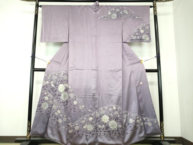 平和屋着物●訪問着　作家物　絞り　久々里辻が花　金彩　正絹　逸品　DABI6383ps
