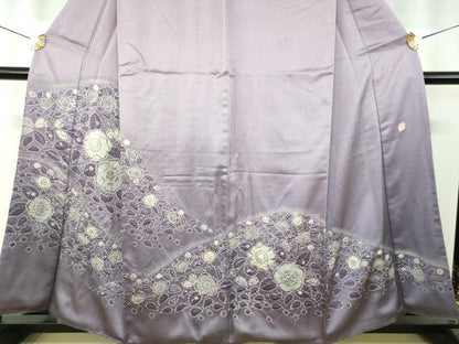平和屋着物●訪問着　作家物　絞り　久々里辻が花　金彩　正絹　逸品　DABI6383ps