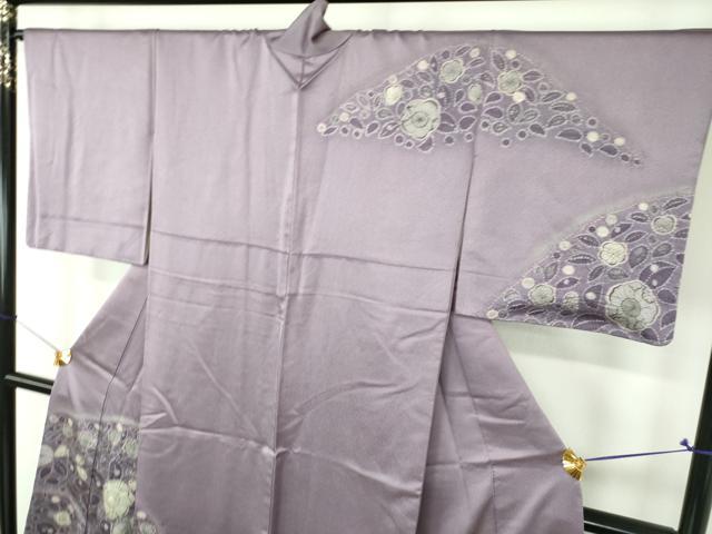 平和屋着物●訪問着　作家物　絞り　久々里辻が花　金彩　正絹　逸品　DABI6383ps