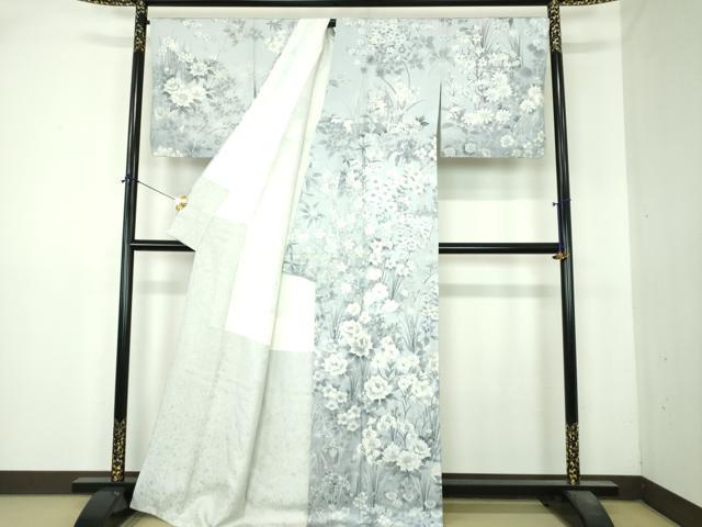 平和屋着物●訪問着　華麗な花　正絹　逸品　DABI6385ps