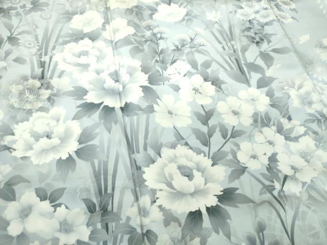 平和屋着物●訪問着　華麗な花　正絹　逸品　DABI6385ps