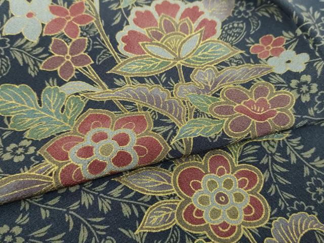 平和屋着物●上質な小紋　更紗花文　正絹　逸品　未使用　DABI6390ps