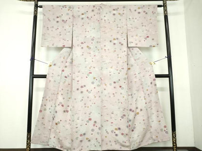 平和屋着物●上質な小紋　地紋起こし　吉祥花文　暈し染め　三越扱い　正絹　逸品　DABI6402ps
