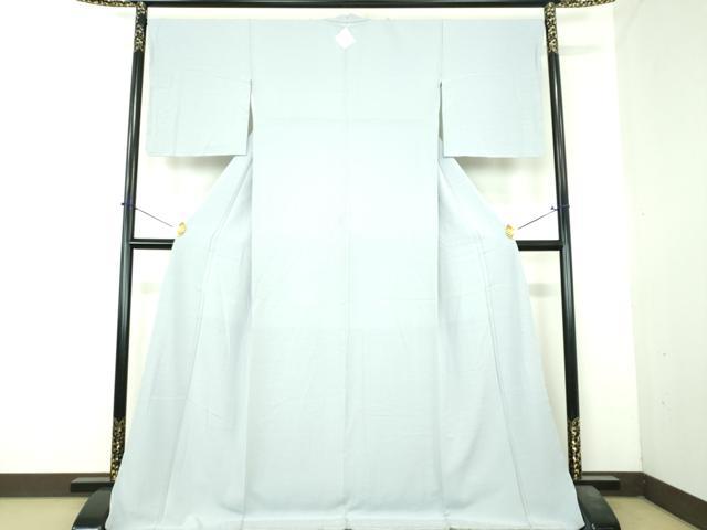 平和屋着物●上質な色無地　霞地紋　薄雲鼠色　ロング丈　正絹　逸品　未使用　DABI6408ps