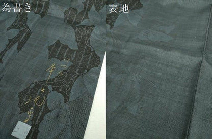 平和屋着物●染色家　岸上純平　本場大島紬　訪問着　9マルキ　舞蝶文　正絹　逸品　DABI6409ps