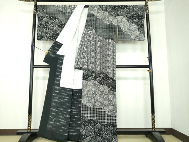 平和屋着物●山下晴三 京友禅競技大会受賞　訪問着　型染　道長花文　正絹　逸品　DABI6411ps