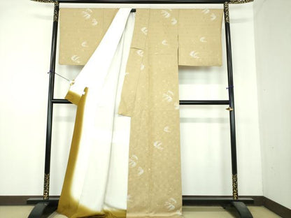 平和屋着物●上質な小紋　立波文　紗綾形地紋　きぬたや謹製　正絹　逸品　DABI6412ps