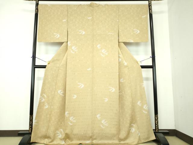 平和屋着物●上質な小紋　立波文　紗綾形地紋　きぬたや謹製　正絹　逸品　DABI6412ps