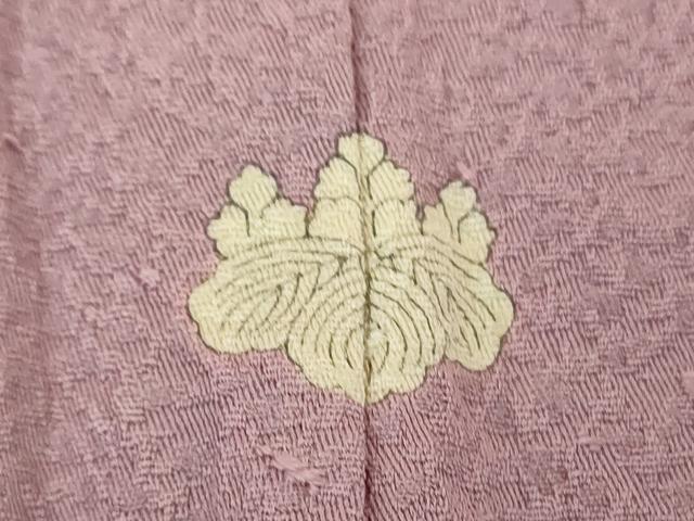 平和屋着物●上質な色無地　紋意匠　紅藤色　正絹　逸品　DABI6414ps