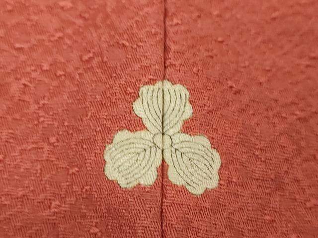 平和屋着物●上質な色無地　紋意匠　紅樺色　正絹　逸品　未使用　DABI6417ps