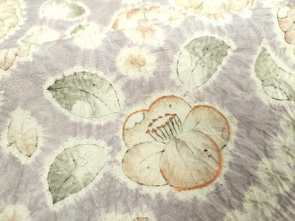 平和屋着物●訪問着　紬地　刺繍　絞り　辻が花　正絹　逸品　DABI6423ps