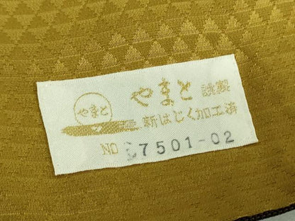 平和屋着物●訪問着　作家物　お召地　雪輪重ね　金彩　やまと金ラベル　正絹　逸品　DABI6431ps