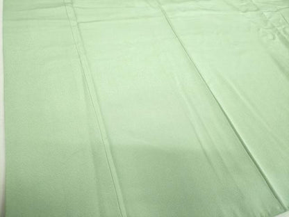 平和屋着物●上質な色無地　山葵色　正絹　逸品　DABI6432ps