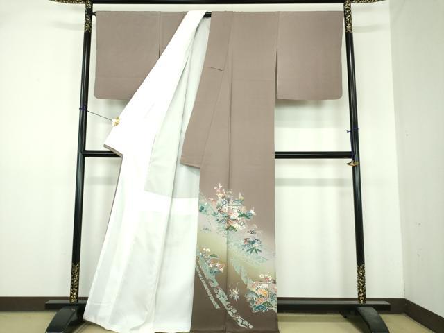平和屋着物●京友禅作家　外池雅峰　色留袖　駒刺繍　雪輪几帳花文　暈し染め　金銀彩　正絹　逸品　DABI6433ps