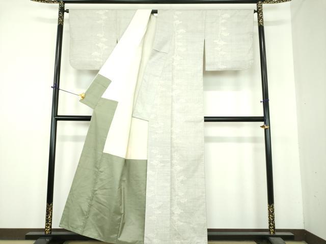 平和屋着物●本場大島紬　白大島　7マルキ　松文　正絹　逸品　DABI6435ps
