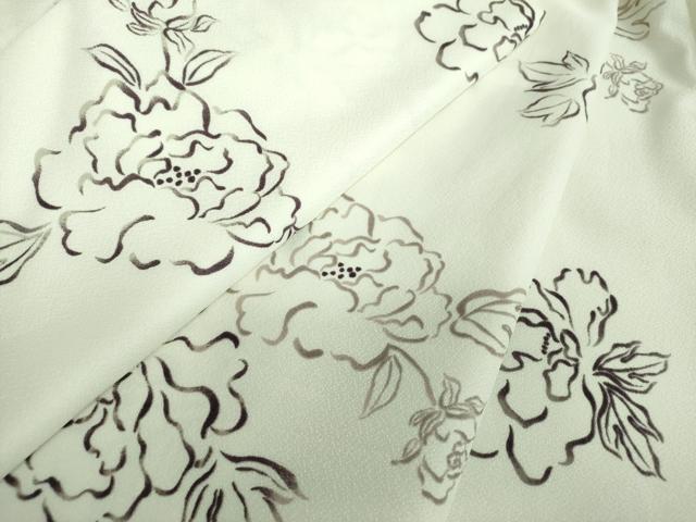 平和屋着物●小紋　草花文　洗える着物　DABI6438ps