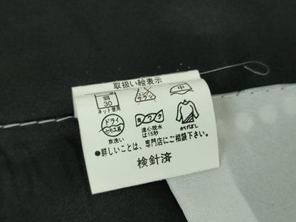 平和屋着物●小紋　薔薇　黒地　洗える着物　DABI6440ps