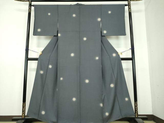 平和屋着物●上質な小紋　鈴　蛍暈し　金糸　正絹　逸品　DABI6441ps
