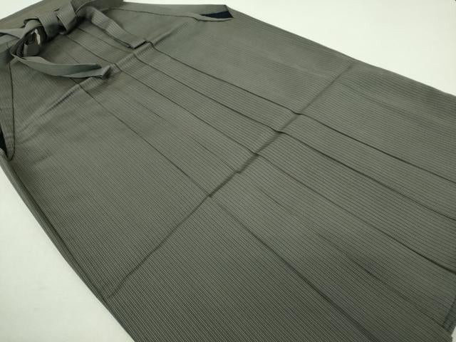平和屋着物●男性　行灯袴　縞　正絹　逸品　DABI6442ps