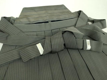 平和屋着物●男性　行灯袴　縞　正絹　逸品　DABI6442ps
