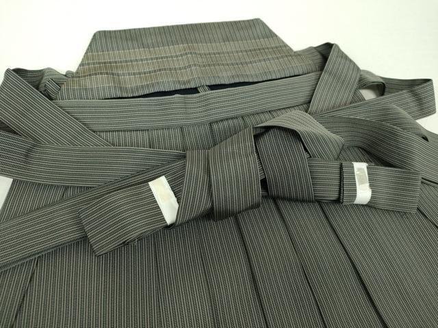 平和屋着物●男性　行灯袴　縞　正絹　逸品　DABI6442ps