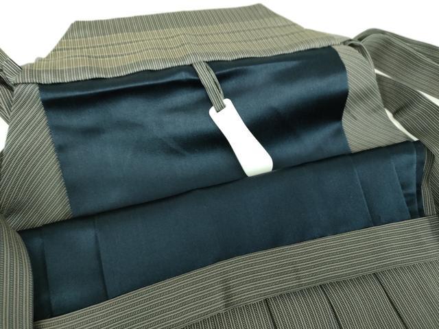 平和屋着物●男性　行灯袴　縞　正絹　逸品　DABI6442ps