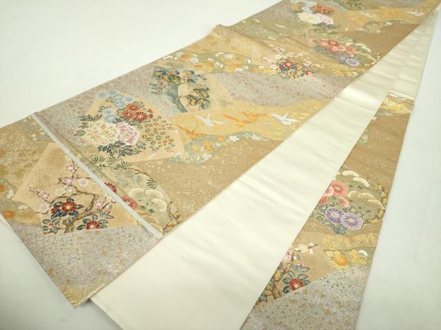 平和屋着物▼六通柄袋帯　琳派静寂文　金銀糸　正絹　逸品　DABI6482ps