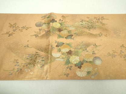 平和屋着物▼袋帯　螺鈿　籬花文　金彩　引箔　正絹　逸品　DABI6493ps