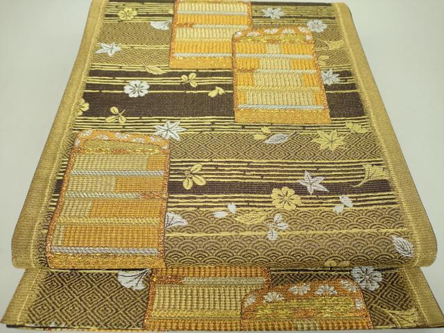 平和屋着物▼伝統工芸士　林正勝　六通柄袋帯　匠　鎧脅し　金銀糸　正絹　逸品　DABI6529ps