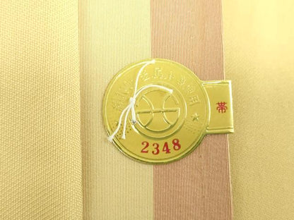 平和屋着物▼西陣　帯匠山下謹製　六通柄袋帯　唐織　枝垂れ桜　立波鳳凰　金銀糸　反端・証紙付き　正絹　逸品　DABI6533ps