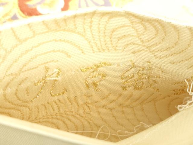 平和屋着物▼六通柄袋帯　九百織錦　正倉院花文　金銀糸　正絹　逸品　DABI6537ps