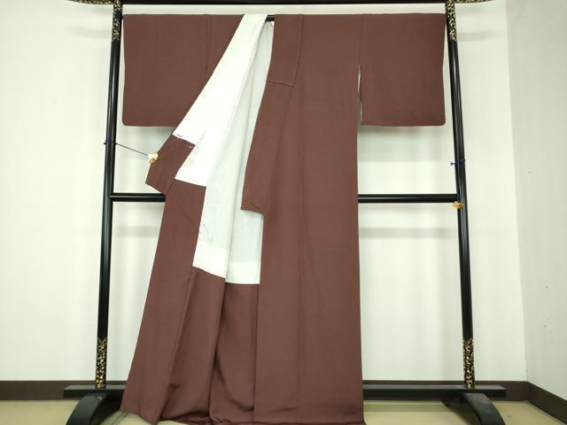 平和屋着物●上質な色無地　憲法色　正絹　逸品　DABI6608ps